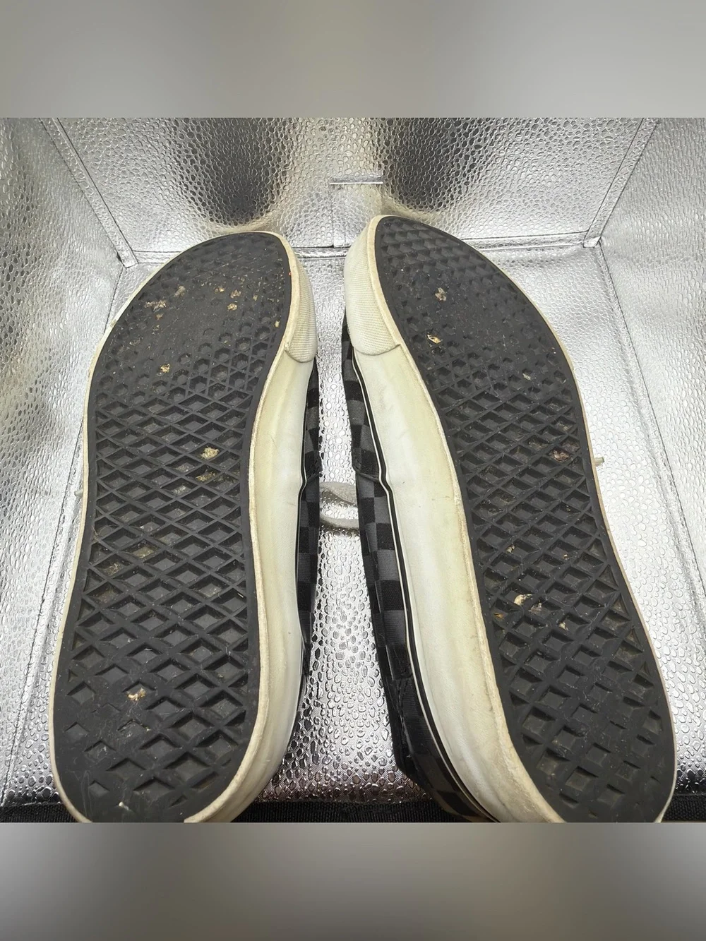 Vans Black and Gray Checkerboard Low-Top Sneakers